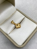 Dije trebol diamantado Oro amarillo 18k 0,52 Gr / 10 mm / 2,5 Cm