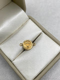 Herraje corona rx borde diamantado (R) Oro amarillo 18k 0,55 Gr / 1,6 Cm