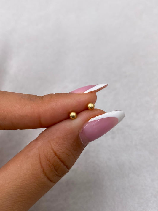 Topos bola lisa (r) Oro amarillo 18k 0,45 Gr / 3,0 mm