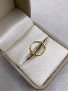 Candonga imperdible diamantada (r) Oro amarillo 18k 0,76 Gr / 2,3 Cm