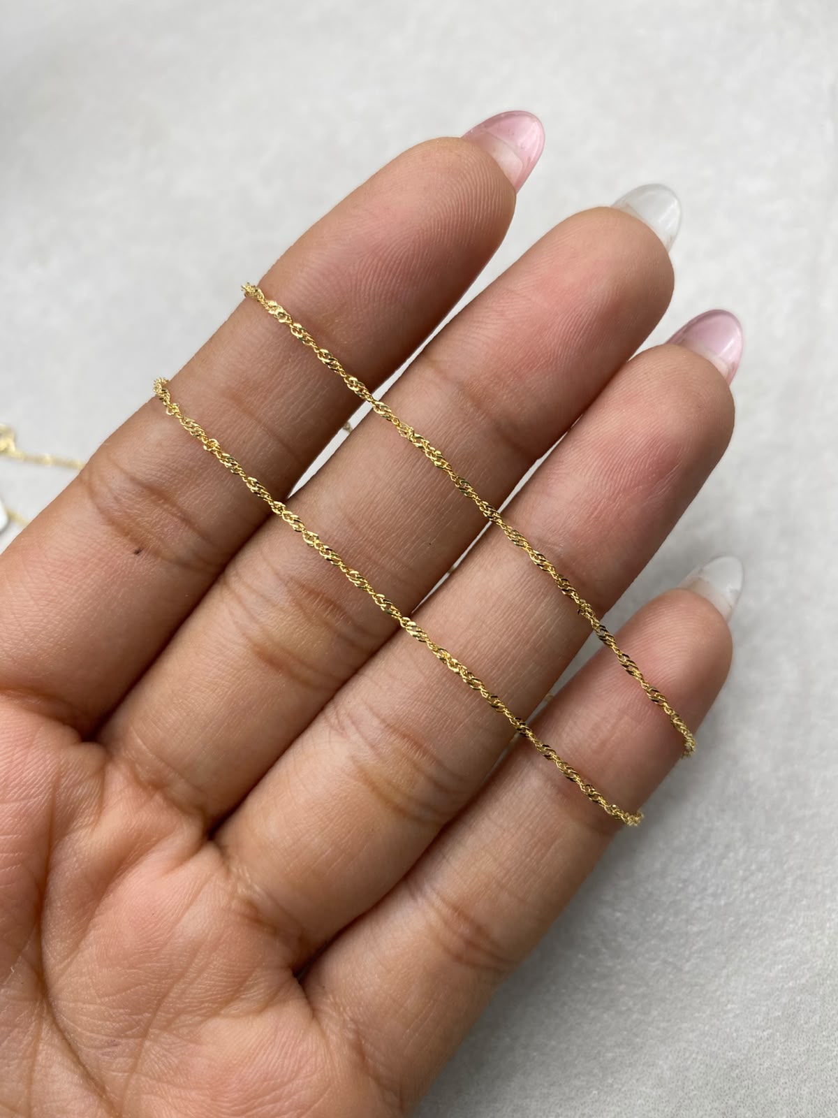 Cadena It singapur Oro amarillo 18k +1 / 1,72 Gr / 1,5 mm / 45 Cm