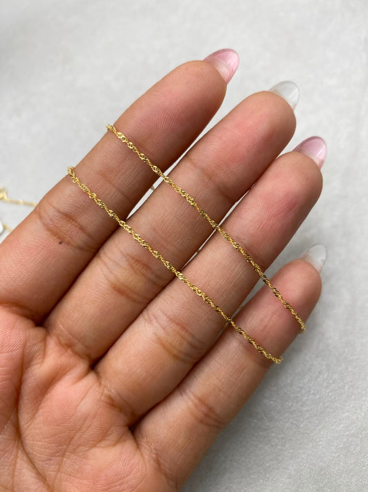Cadena It singapur Oro amarillo 18k +1 / 1,74 Gr / 1,5 mm / 45 Cm