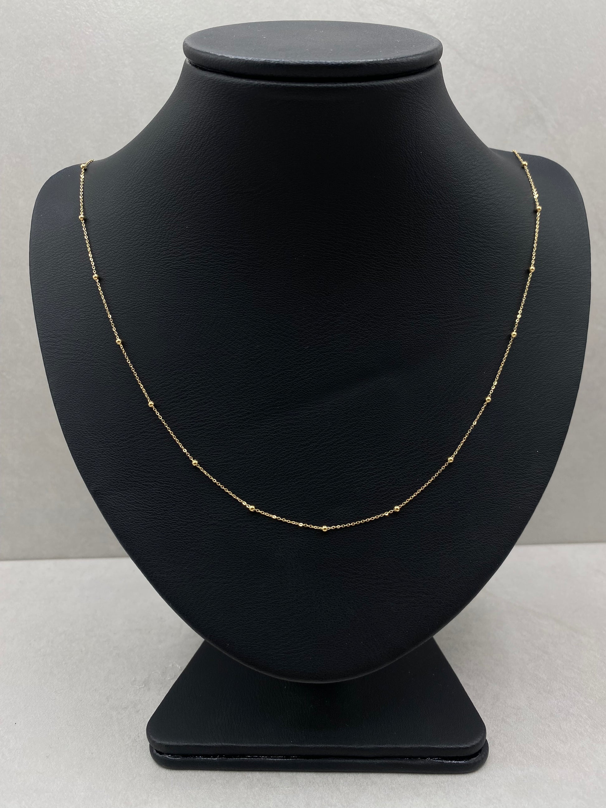Cadena It Lluvia Oro amarillo 18k +1 / 1,28 Gr / 0,4 mm / 50 Cm