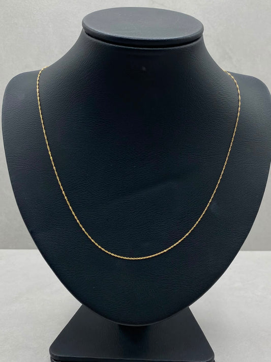 Cadena It Mini Singapur Oro amarillo 18k +2 / 0,58 Gr / 1 mm / 45 Cm