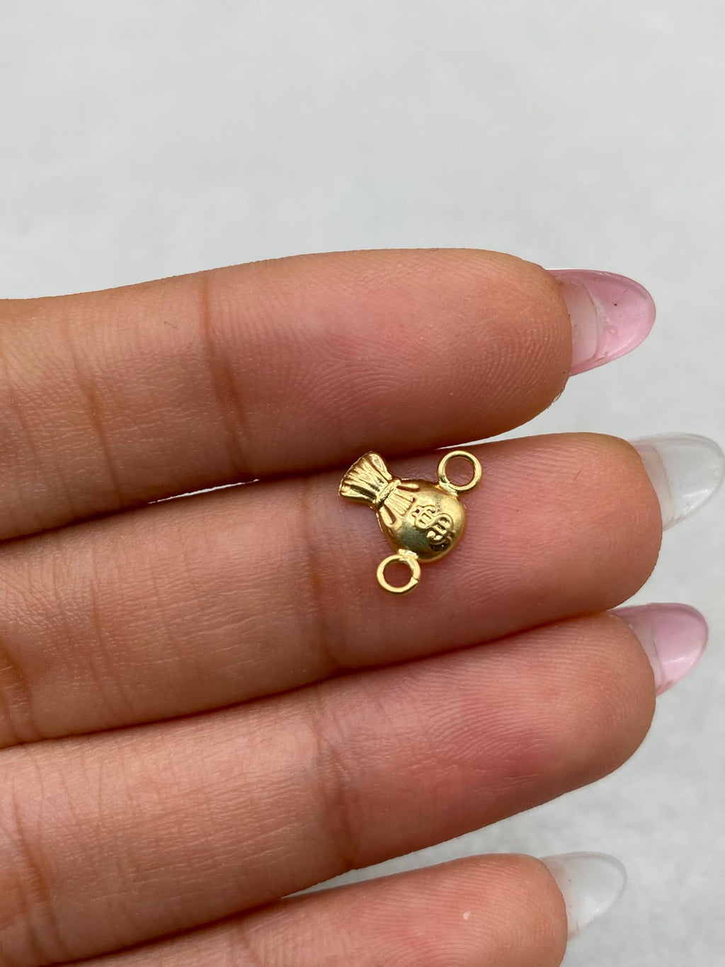 Herraje Bolsa De Dinero Oro amarillo 18k 0,22 Gr / 1,1 Cm