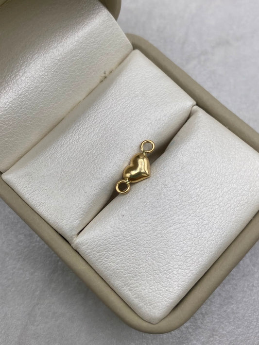 Herraje corazon inflado Oro amarillo 18k 0,27 Gr / 2,0 Cm
