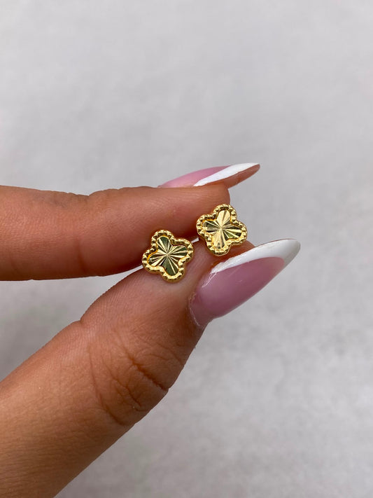 Topos trebol diamantado borde (r) Oro amarillo 18k 0,86 Gr / 6,93 mm