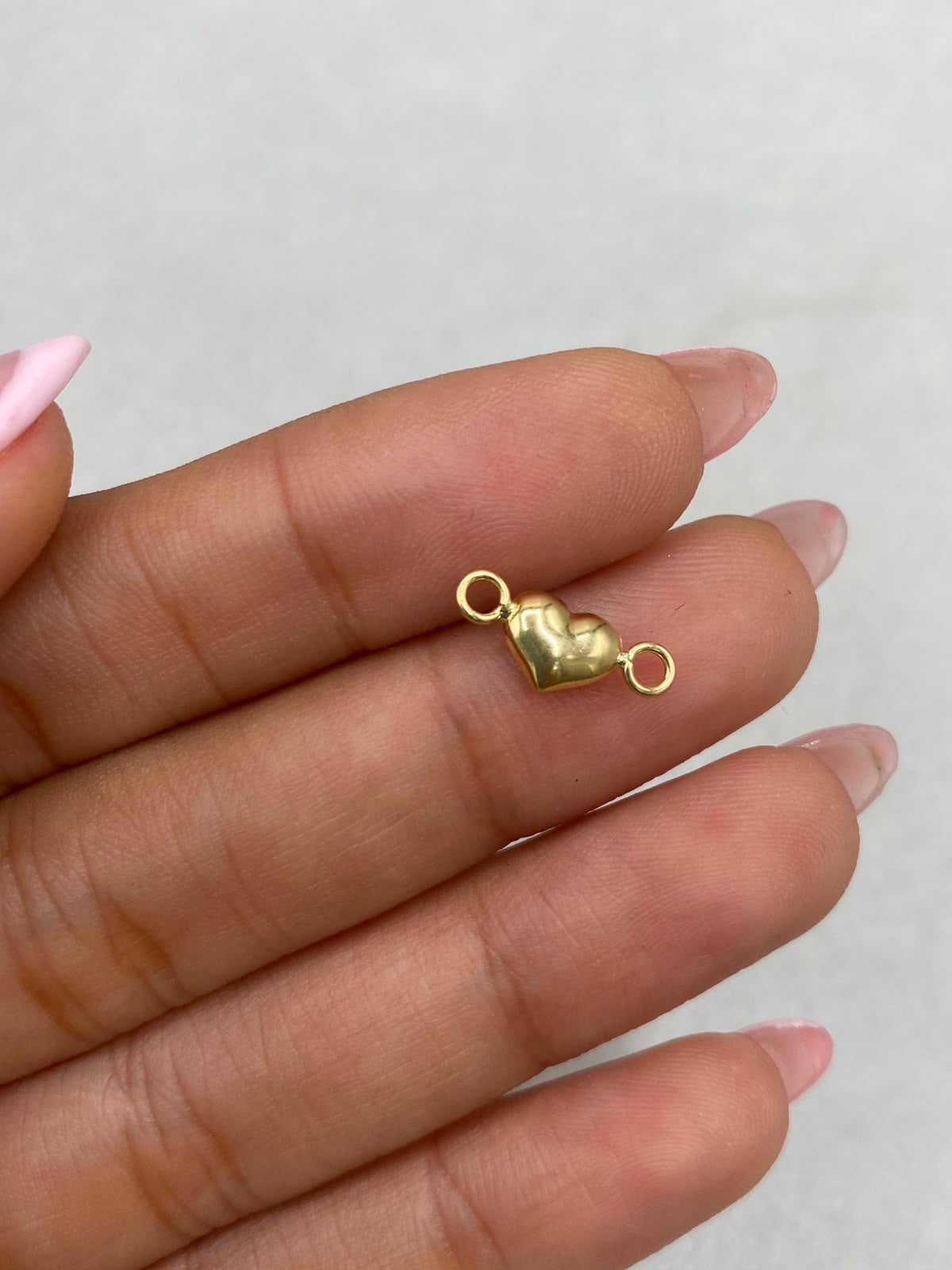 Herraje corazon inflado Oro amarillo 18k 0,27 Gr / 2,0 Cm