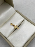 Dije cruz circones blancos (R) Oro amarillo 18k 0,46 Gr / 6,84 mm / 1,5 Cm