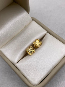 Topos trebol diamantado borde (r) Oro amarillo 18k 0,86 Gr / 6,93 mm