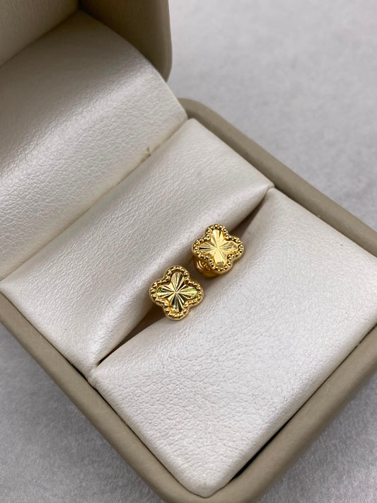 Topos trebol diamantado borde (r) Oro amarillo 18k 0,86 Gr / 6,93 mm