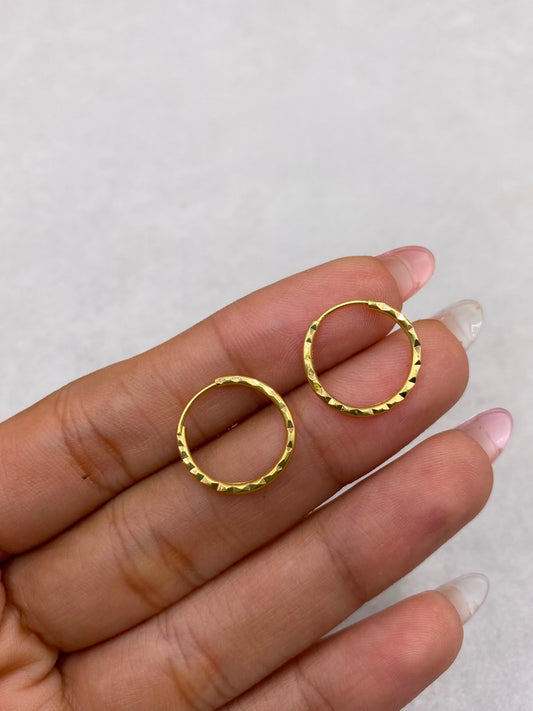 Candonga imperdible diamantada (r) Oro amarillo 18k 0,76 Gr / 2,3 Cm