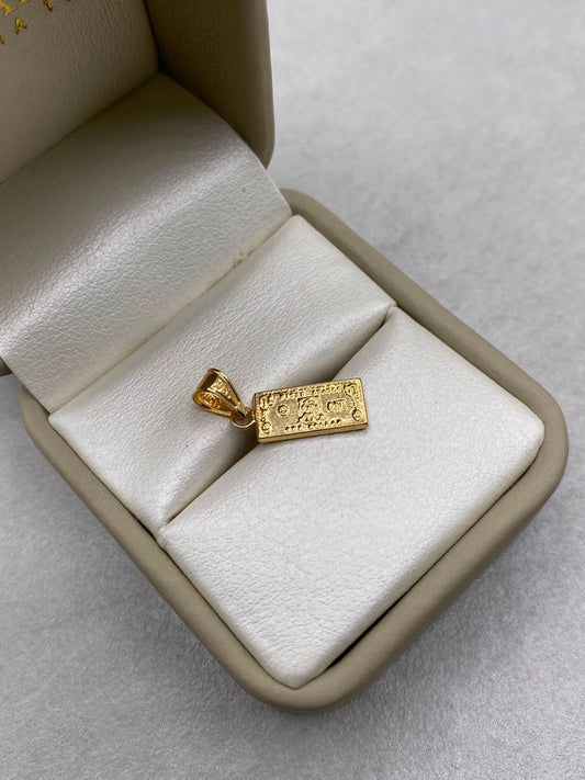 Dije Dolar Oro amarillo 18k 0,63 Gr / 2,3 Cm