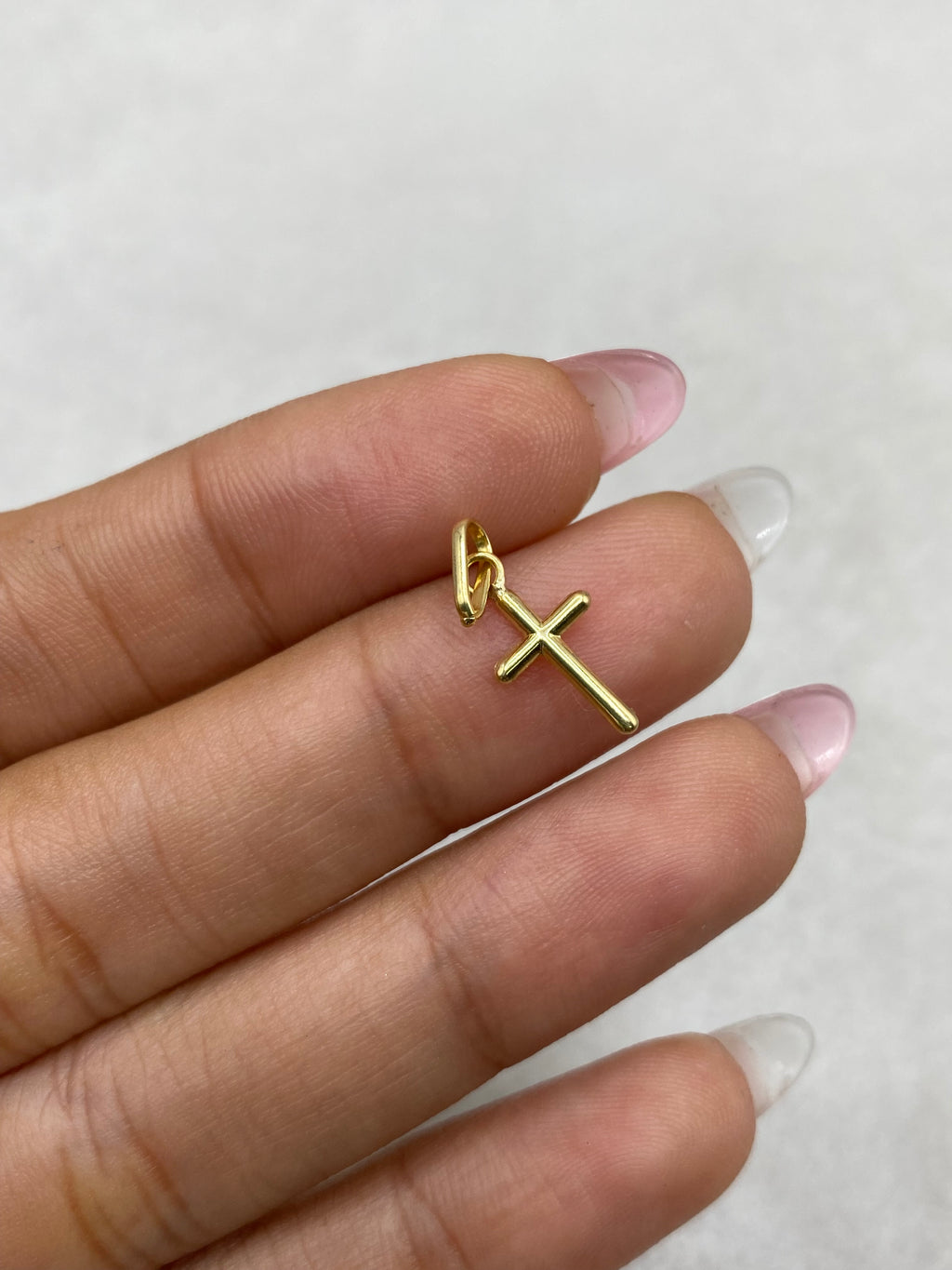 Dije cruz lisa (R) Oro amarillo 18k 0,23 Gr / 1,8 Cm