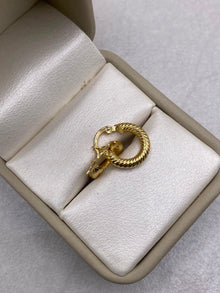 Candonga tubo entorchado Oro amarillo 18k 1,63 Gr / 1,5 Cm