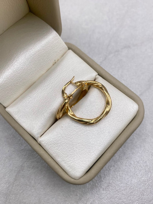 Candonga entorchada Oro amarillo 18k 1,93 Gr / 3,0 Cm