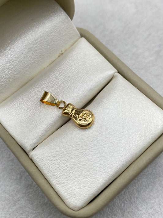 Dije bolsa de dinero Oro amarillo 18k 0,54 Gr / 6 mm / 1,5 Cm