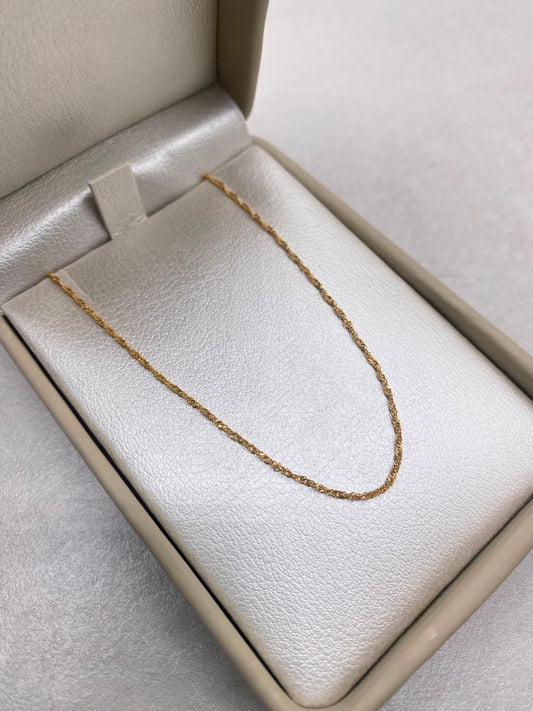 Cadena It singapur (R) Oro amarillo 18k +1 / 1,75 Gr / 1,5 mm / 50 Cm