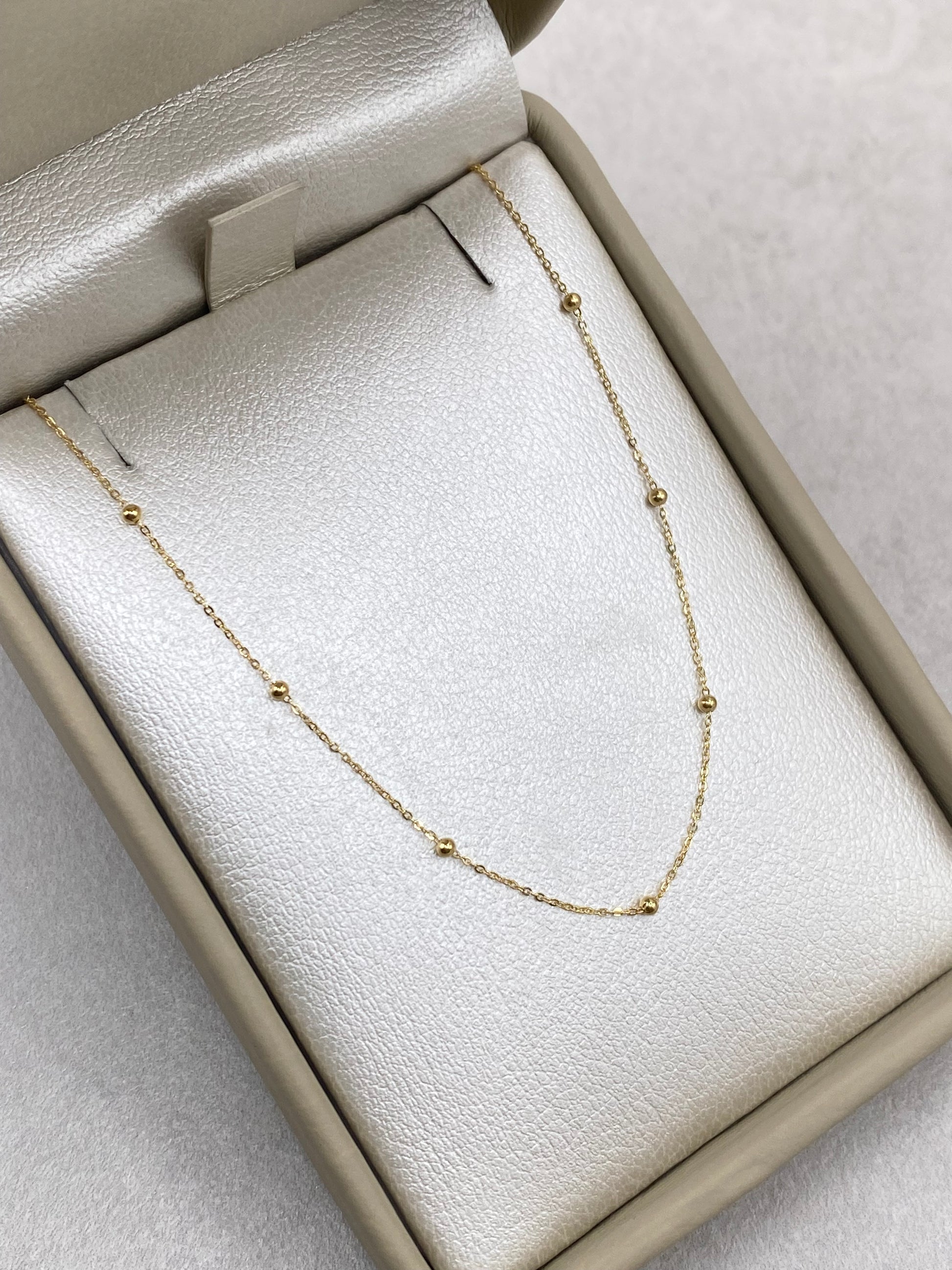 Cadena It Lluvia Oro amarillo 18k +1 / 1,28 Gr / 0,4 mm / 50 Cm