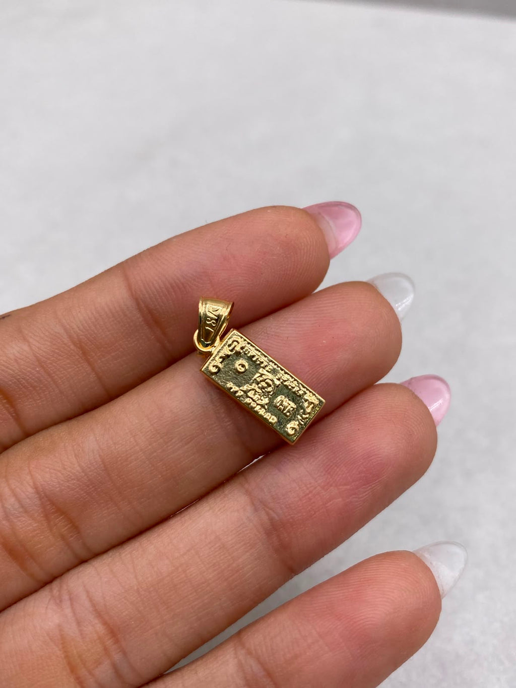 Dije Dolar Oro amarillo 18k 0,63 Gr / 2,3 Cm