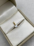 Dije centro circon (R) Oro amarillo 18k 0,45 Gr / 9 mm / 1 Cm