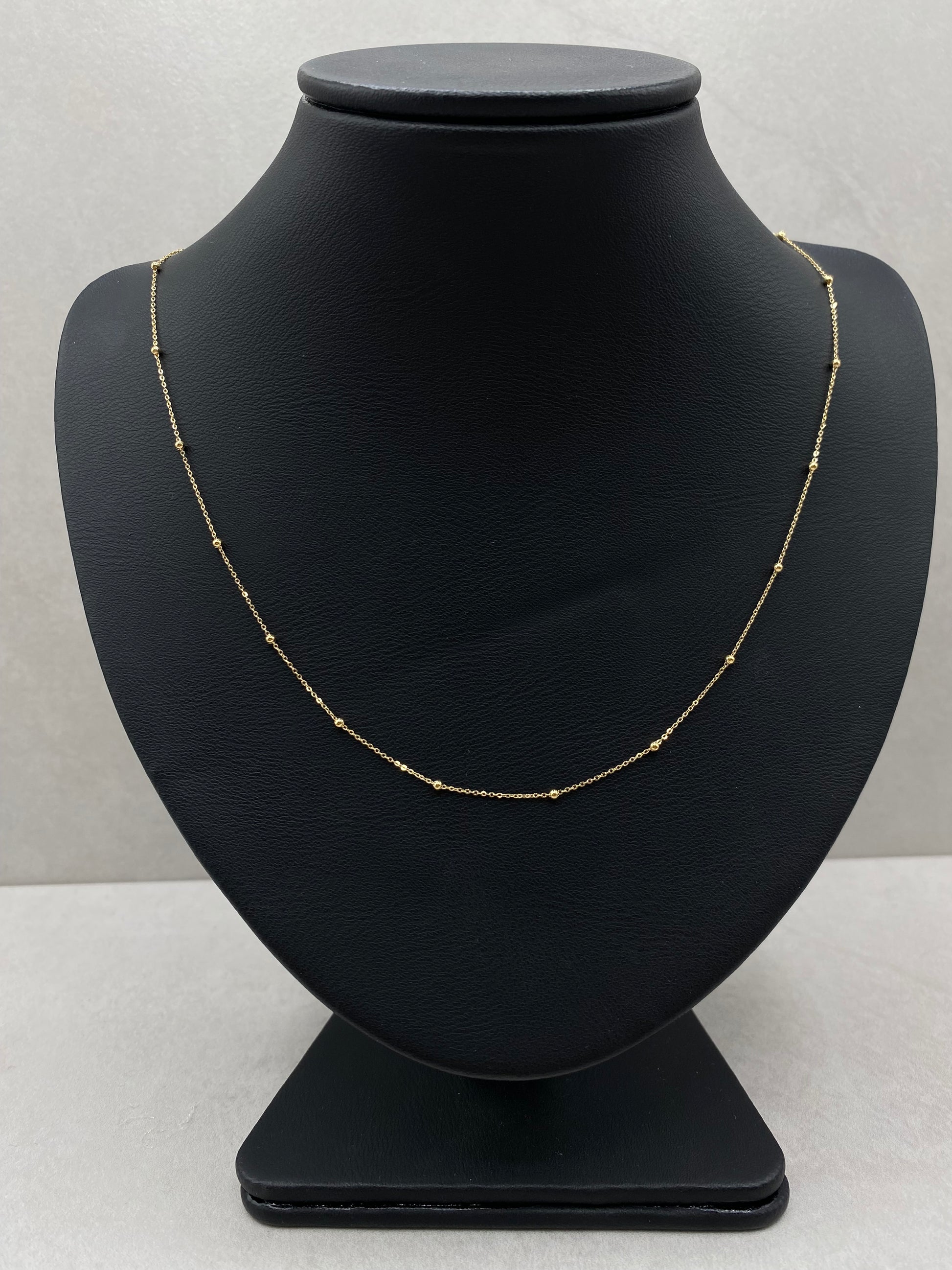 Cadena It Lluvia Oro amarillo 18k +1 / 1,17 Gr / 0,75 mm / 45 Cm