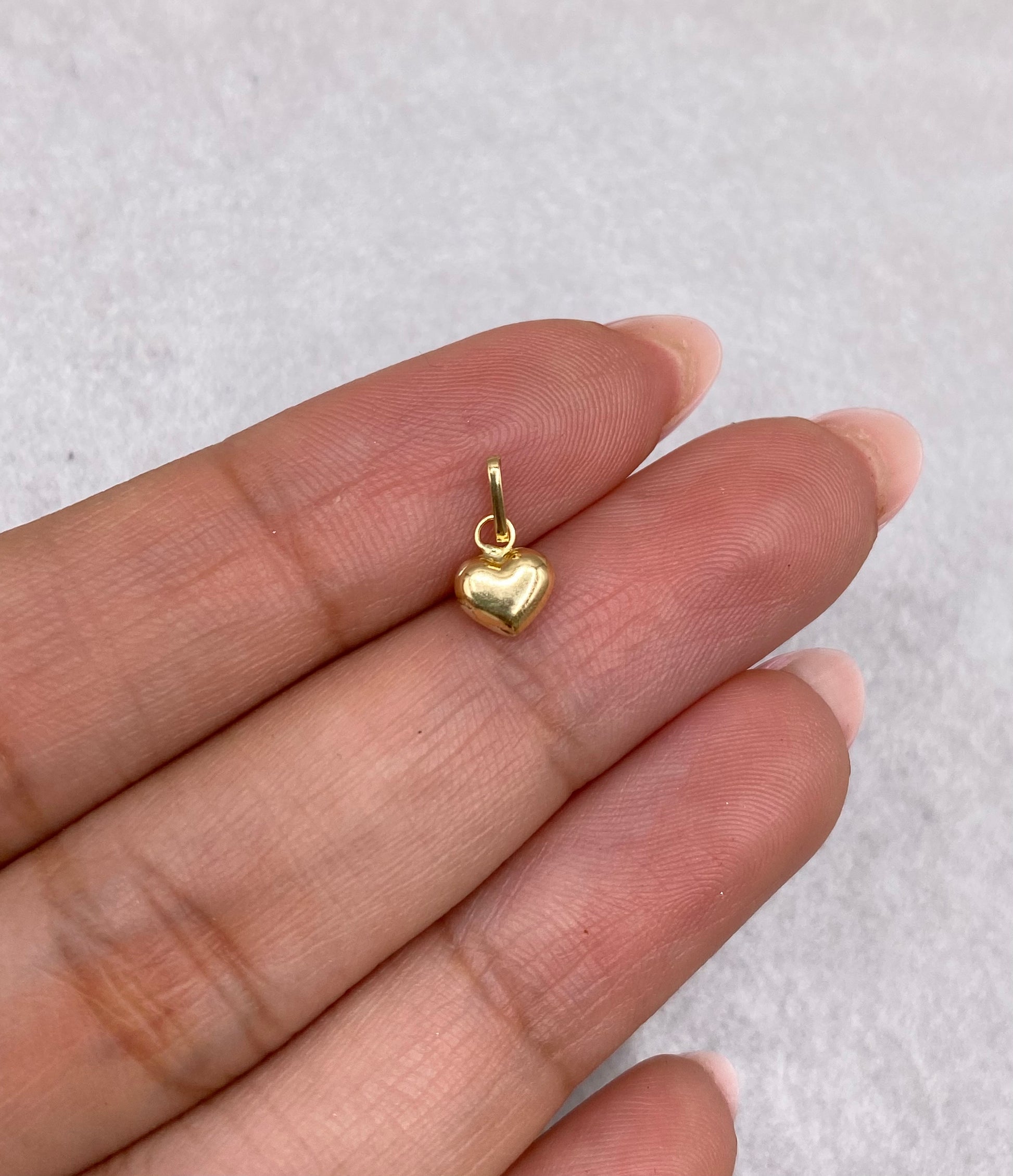 Dije Corazon Inflado Oro amarillo 18k 0,16 Gr / 1,10 Cm