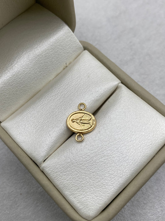 Herraje virgen milagrosa ovalada (R) Oro amarillo 18k 0,31 Gr / 1,5 Cm