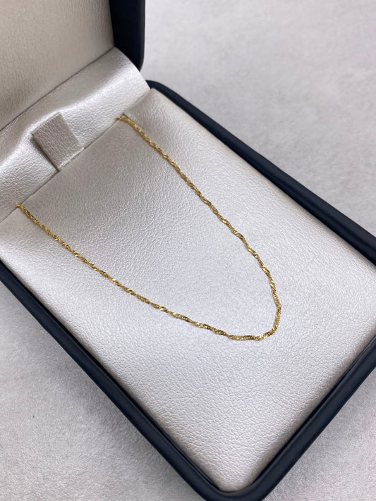 Cadena It singapur Oro amarillo 18k +1 / 1,74 Gr / 1,5 mm / 45 Cm