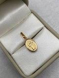 Dije virgen del Carmen ovalado  Oro amarillo 18k 0,58 Gr / 9,49 mm / 2,5 Cm