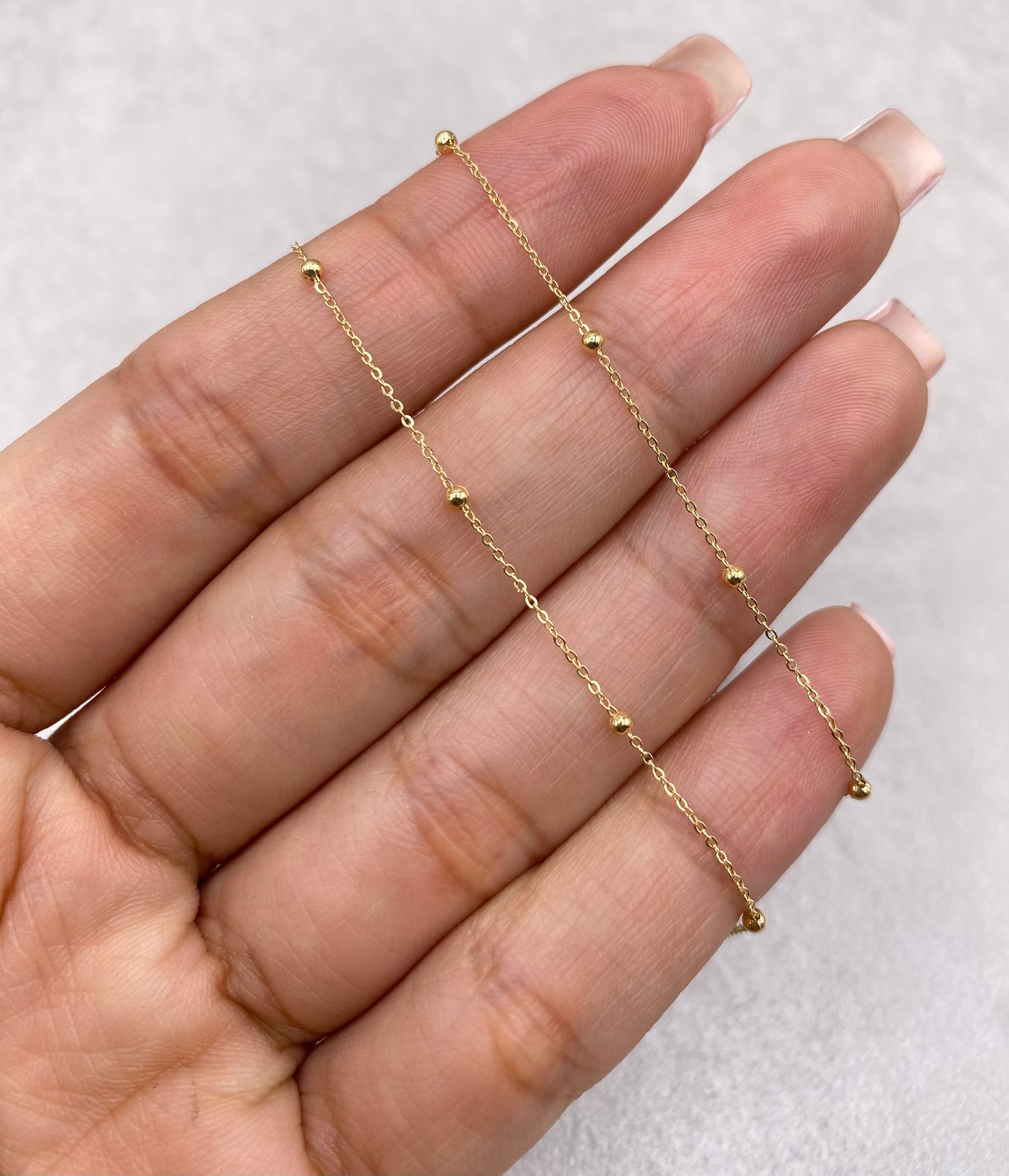 Cadena It Lluvia Oro amarillo 18k +1 / 1,17 Gr / 0,75 mm / 45 Cm