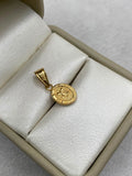 Dije san miguel de arcangel diamantado  Oro amarillo 18k 0,55 Gr / 9 mm / 2,5 Cm