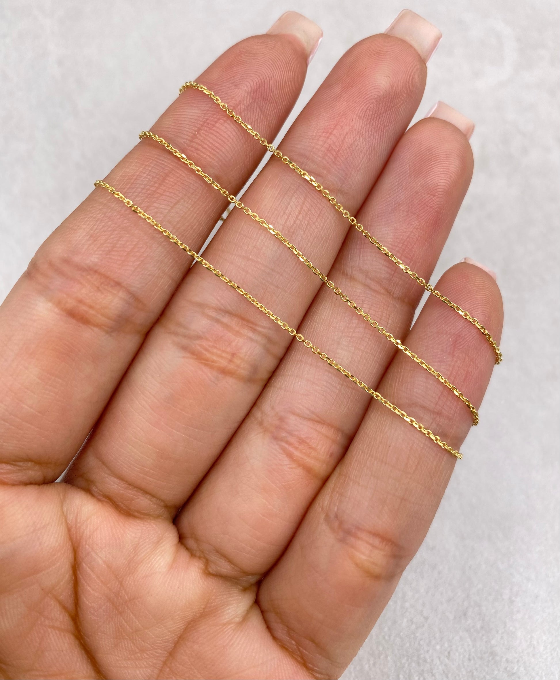 Cadena It Mini Aro Seguido Oro amarillo 18k 1,3 Gr / 0,8 mm / 45 Cm