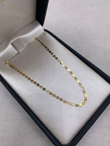 Cadena It plana flor espejo  Oro amarillo 18k +1 / 2,29 Gr / 2,0 mm / 50 Cm