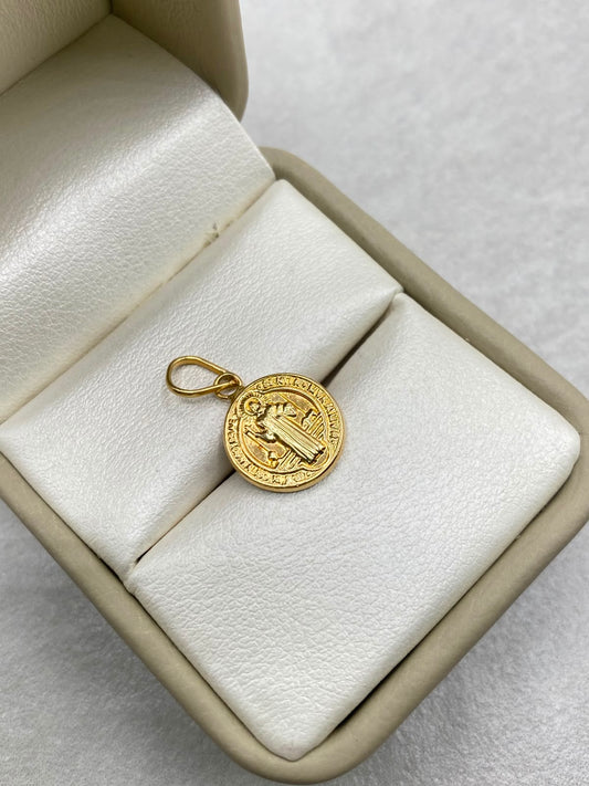 Dije san benito (R) Oro amarillo 18k 0,86 Gr / 10 mm / 2,0 Cm