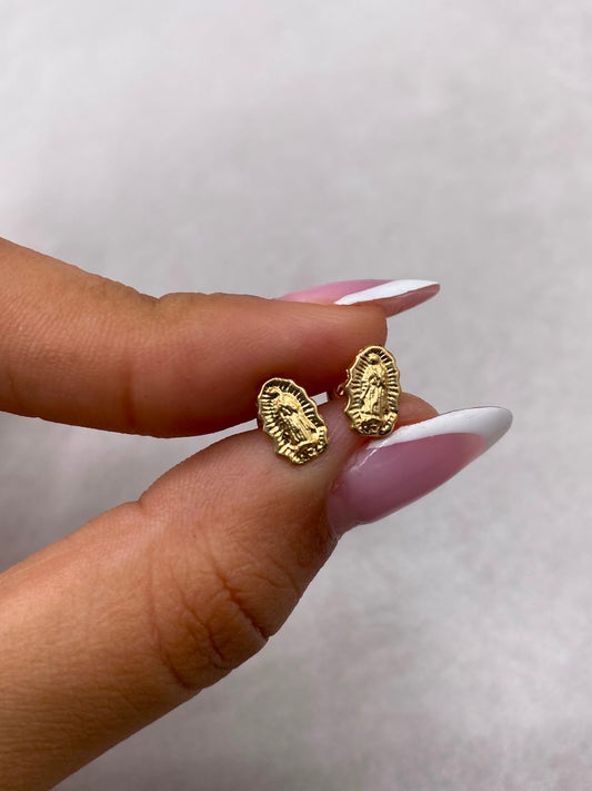 Topos silueta virgen de guadalupe  Oro amarillo 18k 0,64 Gr / 5,42 mm
