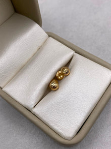 Topos bola diamantada  Oro amarillo 18k 0,63 Gr / 5,0 mm