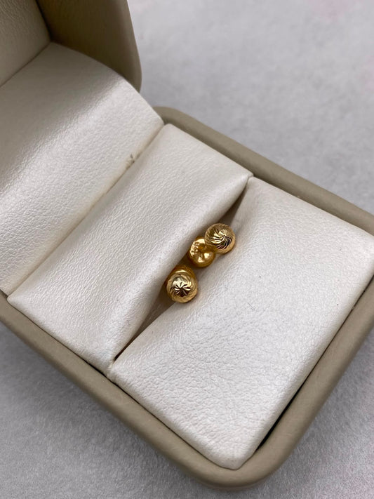 Topos bola diamantada  Oro amarillo 18k 0,63 Gr / 5,0 mm