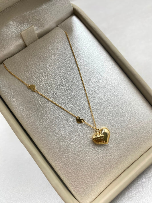 Cadena It set franco + dije corazon Oro amarillo 18k +3 / 1,03 Gr / 1,0 mm / 45 Cm