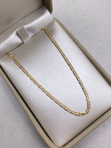 Cadena It Plana Diamantada Tres oros 18k 6,03 Gr / 2,33 mm / 60 Cm