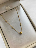 Pulso It franco con balines lisos Oro amarillo 18k +1 / 0,60 Gr / 1,0 mm / 19 Cm