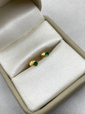 Topos circon verde  Oro amarillo 18k 0,36 Gr / 3 mm