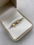 Topos corazon silueta circones blancos Oro amarillo 18k 0,66 Gr / 5 mm