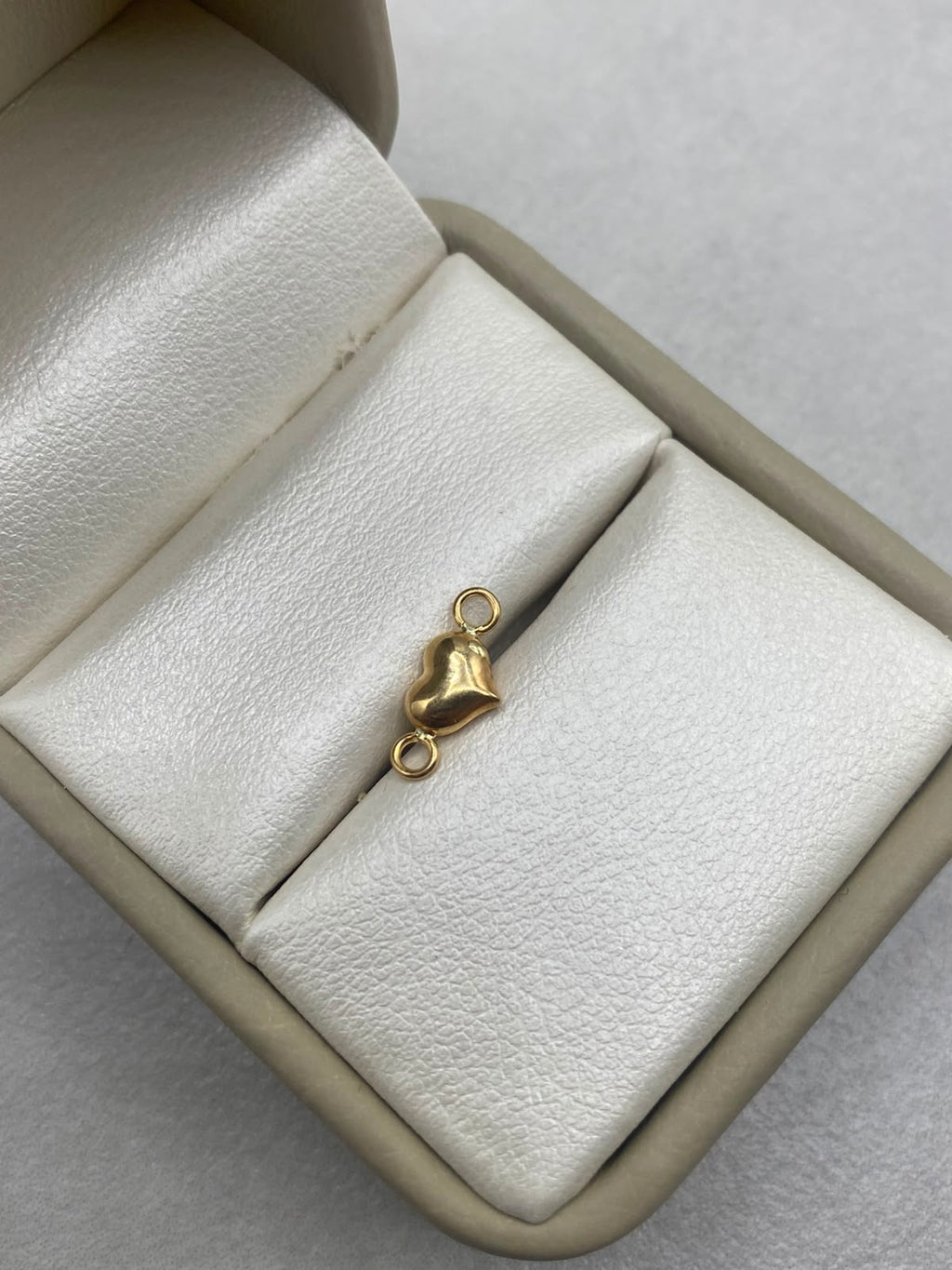 Herraje corazon inflado  Oro amarillo 18k 0,21 Gr / 6 Cm