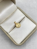 Dije letra C borde diamantado Oro amarillo 18k 0,41 Gr / 8 mm / 1,8 Cm