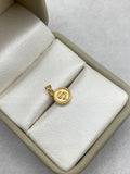 Dije letra S borde diamantado Oro amarillo 18k 0,41 Gr / 8 mm / 1,8 Cm