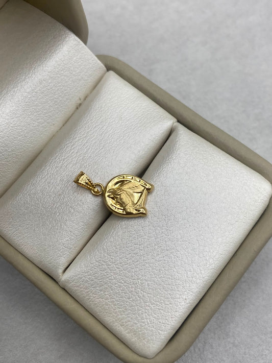 Dije herradura de caballo Oro amarillo 18k 0,50 Gr / 1,0 Cm