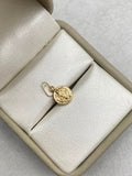 Dije san benito redondo Oro amarillo 18k 0,41 Gr / 8 mm / 1,8 Cm