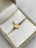 Dije milagrosa ovalada torquelada Oro amarillo 18k 0,39 Gr / 7 mm / 1,5 Cm