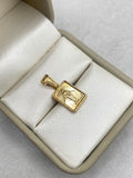 Dije placa virgen milagrosa Oro amarillo 18k 0,95 Gr / 1 mm / 2 Cm